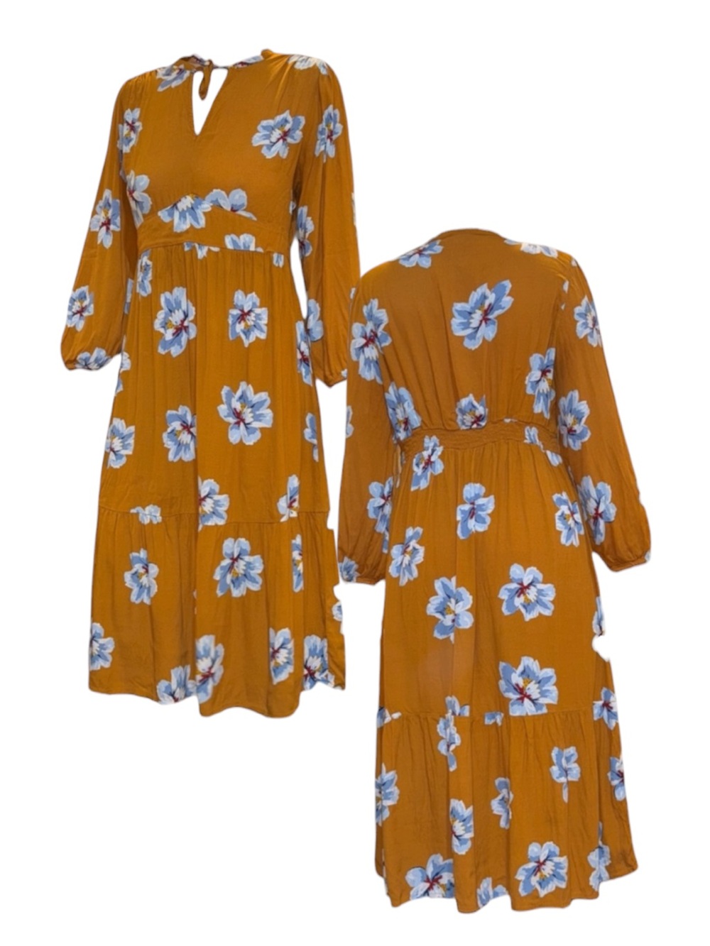 Gold Floral Dress